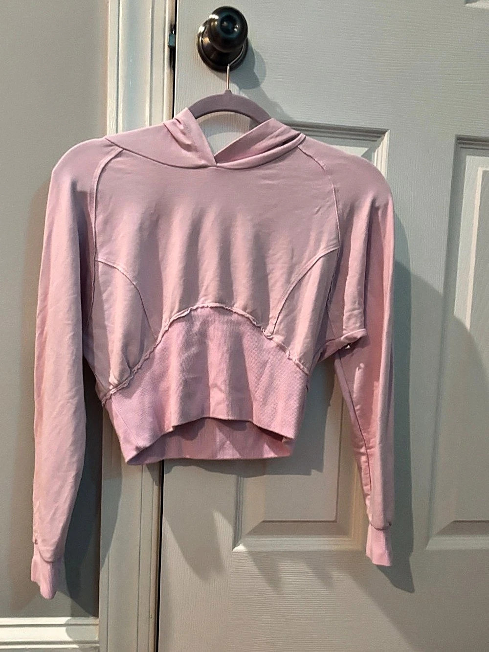 Tenly Pink Cropped Hoodie